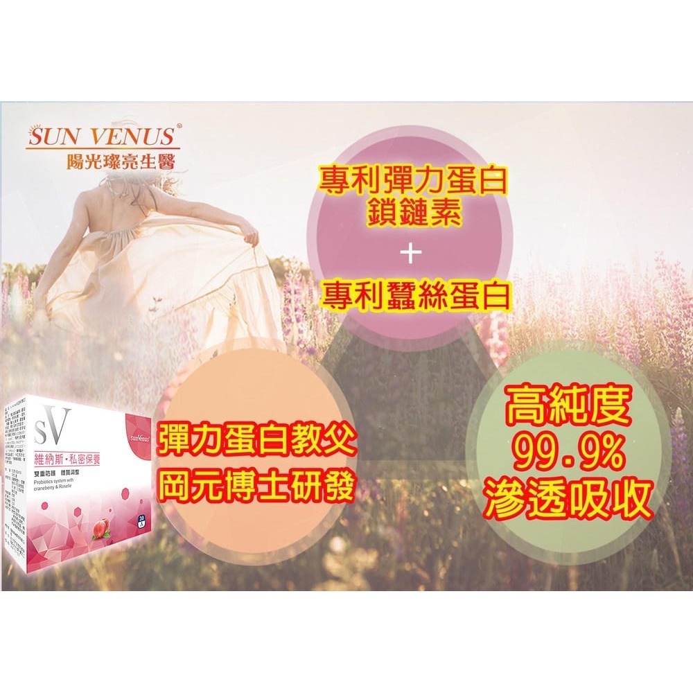 sunVenus私密保養口服粉3g±5%*30包*4【贈】歐葵樂 蔓時光 私密香氛保養噴霧20ml*1-細節圖2