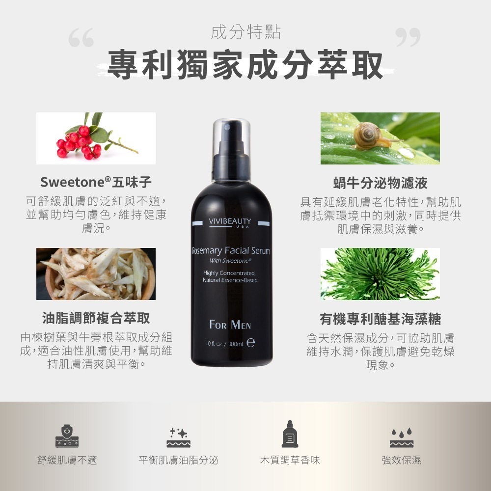 VMan 男仕專用活純露300ml*1【贈】我的心機 25%胺基酸+純92%酵母柔嫩潔顏露150ml*1-細節圖3