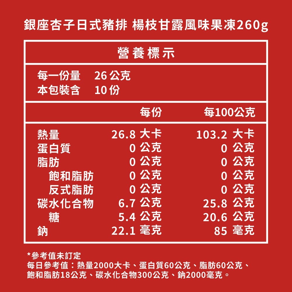 銀座杏子日式豬排 楊枝甘露風味果凍260g-細節圖3