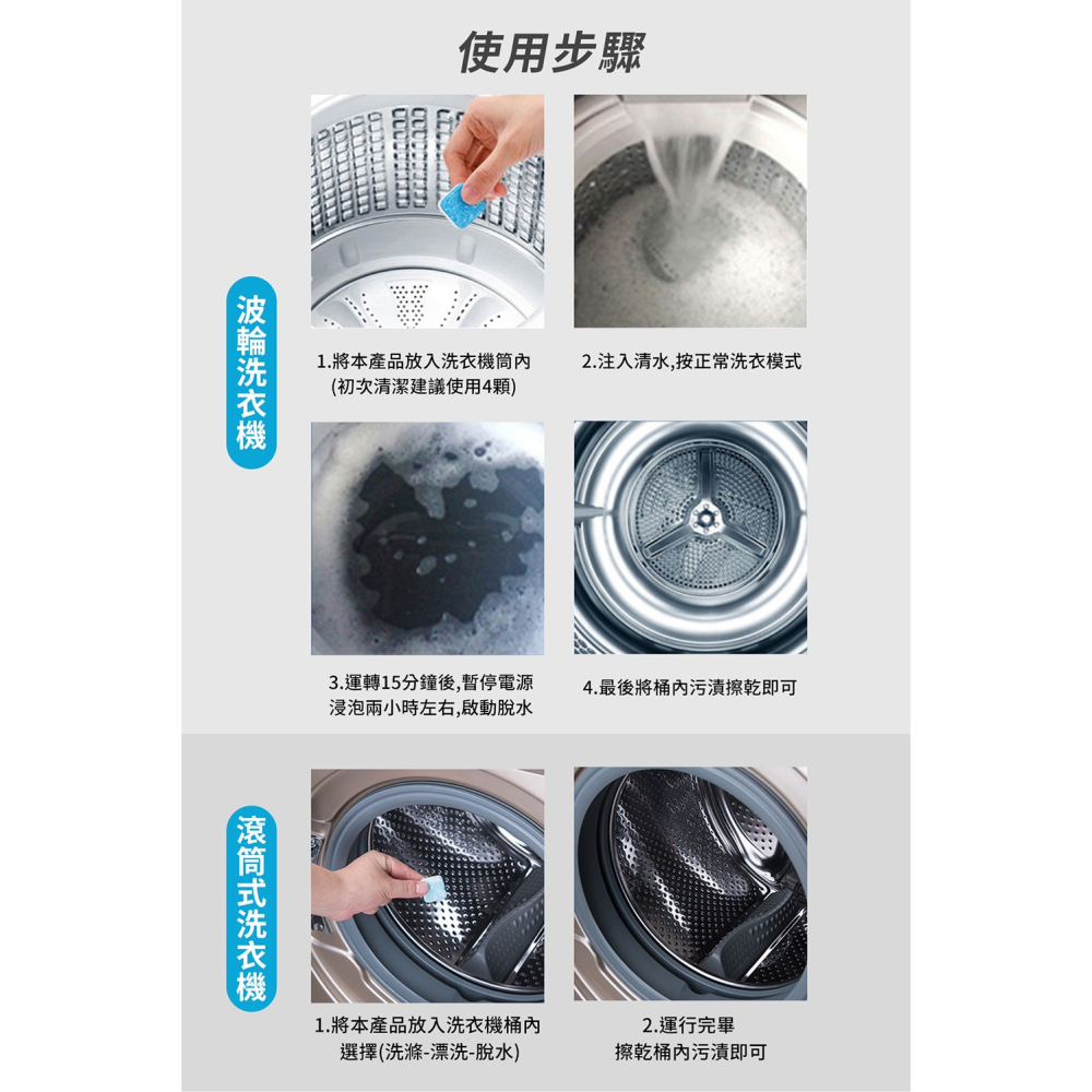 梅歐媽媽 洗衣機槽清潔錠10入*3-細節圖4