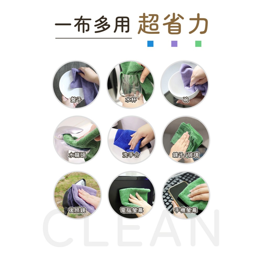 SPEEDS. 極超細纖維家事布30x30cmx3條入*1【贈】日本TAMURA廚房油汙清潔劑650ml*2-細節圖5