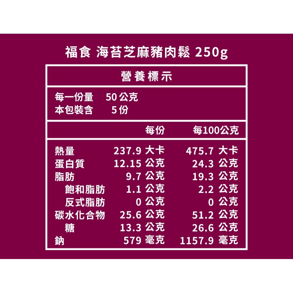 福食 豬肉鬆*2罐 (250g/罐 原味/海苔芝麻 各1)-細節圖4