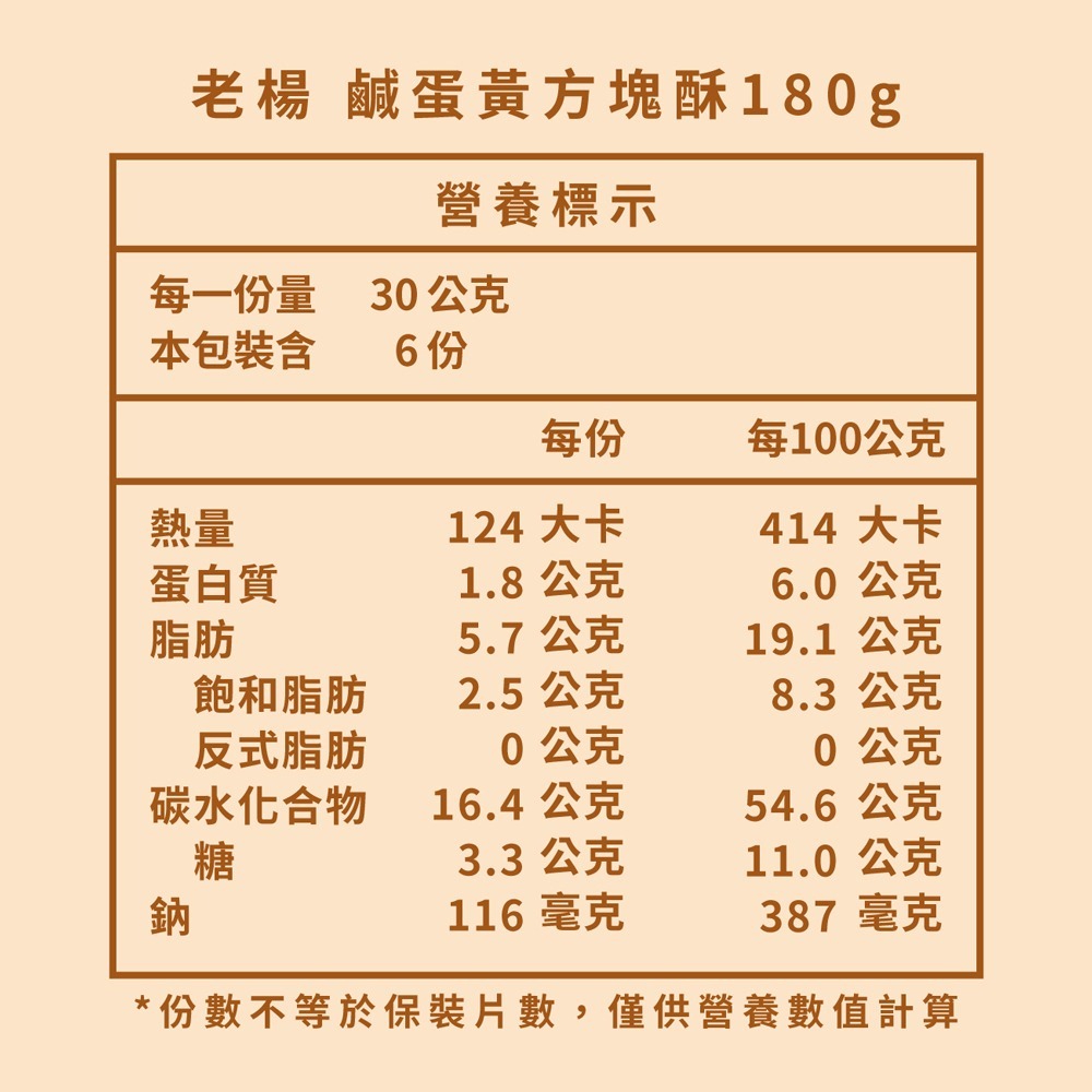 老楊 方塊酥2入組 (180g/入 原味/鹹蛋黃 各1) 效期皆2026.5.31-細節圖5