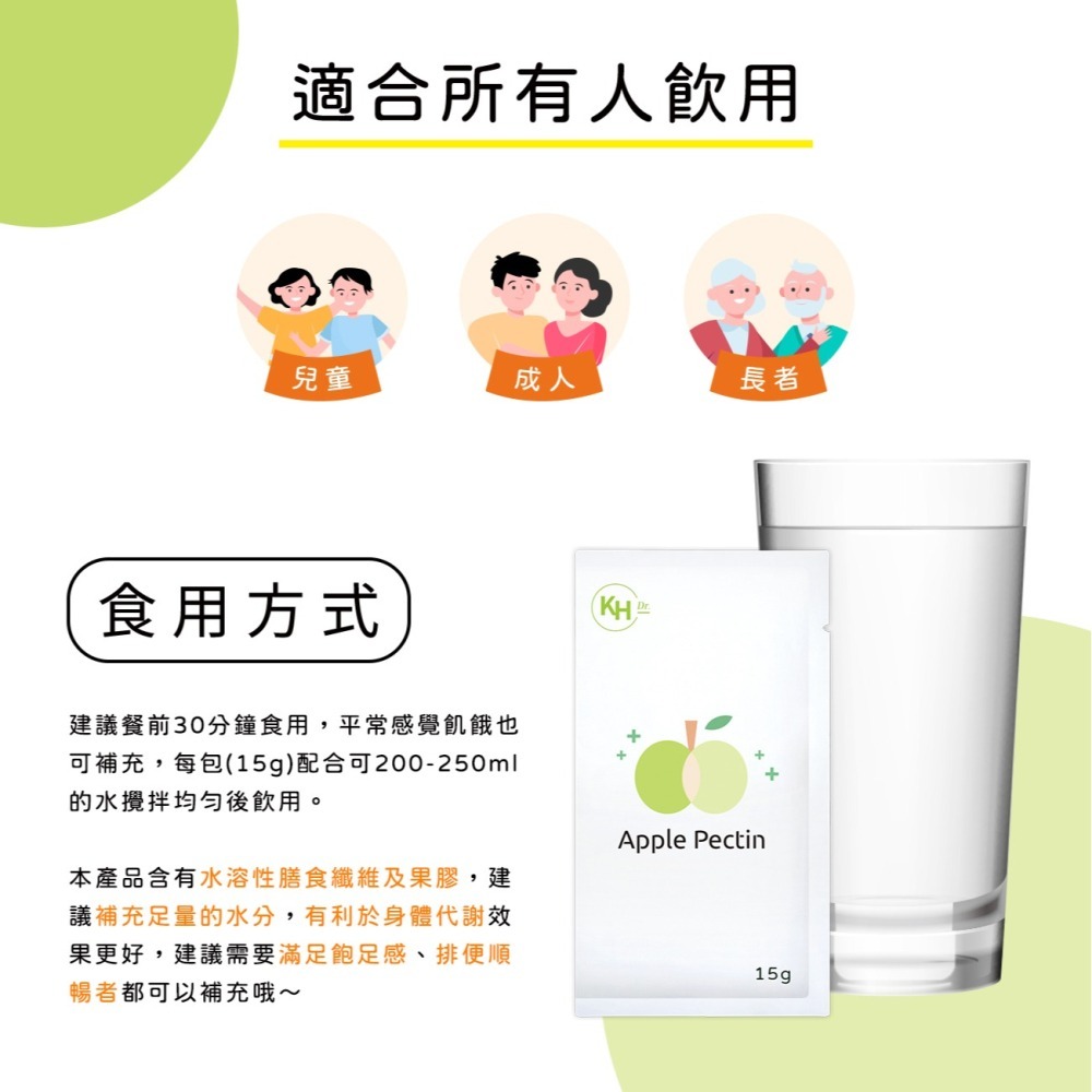KHDr.蘋果柑橘果膠15g*30包*1【贈】Body Light青汁酵素粉8g*30包*2 效期2026.5.13-細節圖5