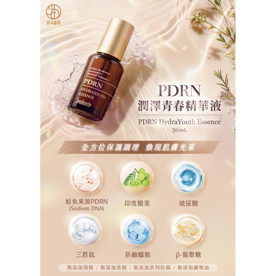 JDST珍朵絲特 PDRN潤澤青春精華液30ml*1【贈】三五生技 COLLAFULL EX膠原水水飲50mlx8包*2-細節圖2