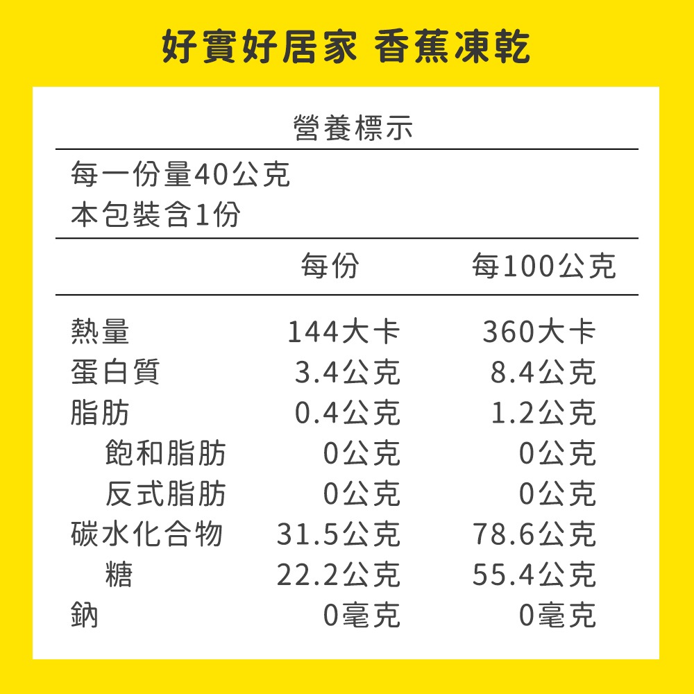好實好居家 香蕉凍乾40g*2【贈】好實好居家 貴妃蜜棗80g*1-細節圖3