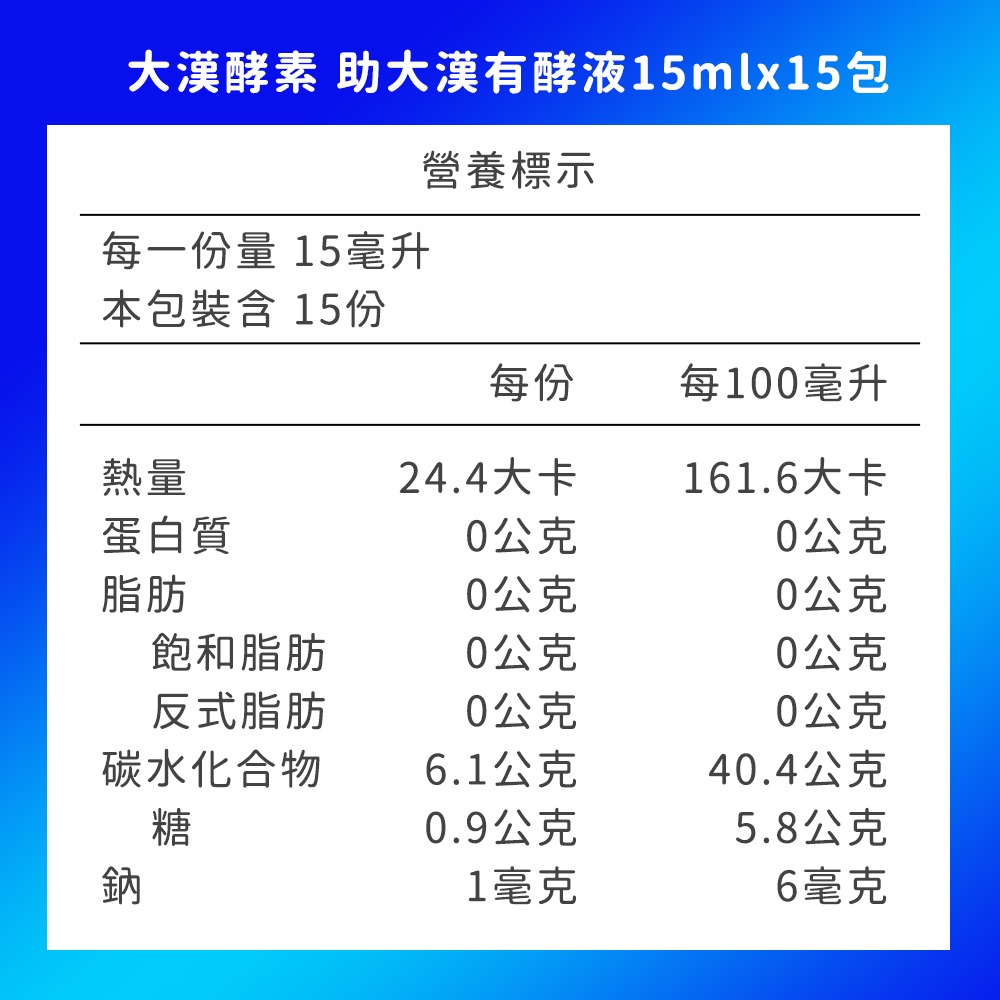 大漢酵素 助大漢有酵液 15mlx15包*1【贈】KHDr. 倍燃咖啡 2.5gx10包*1 效期2026.11.26-細節圖6
