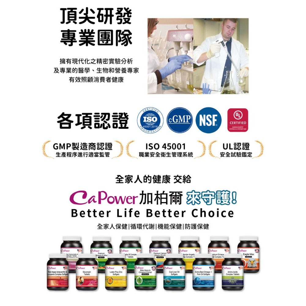 CaPower加柏爾 綜合維他命1.2854gx60粒*1【贈】瑪莉家族 法國七彩花粉2gx15包*1-細節圖8