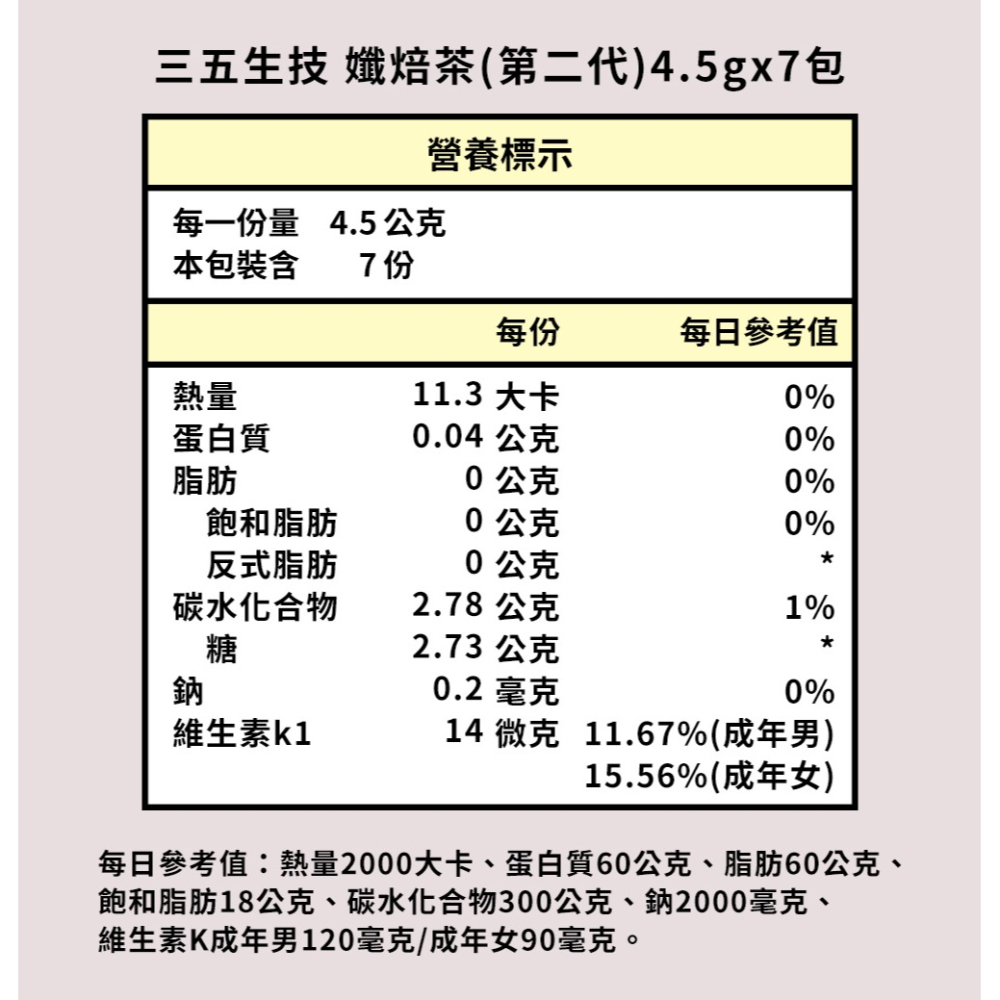 三五生技 孅焙茶(第二代) 4.5gx7包*1【贈】醫倍 剪醣凍20gx7包*1-細節圖8