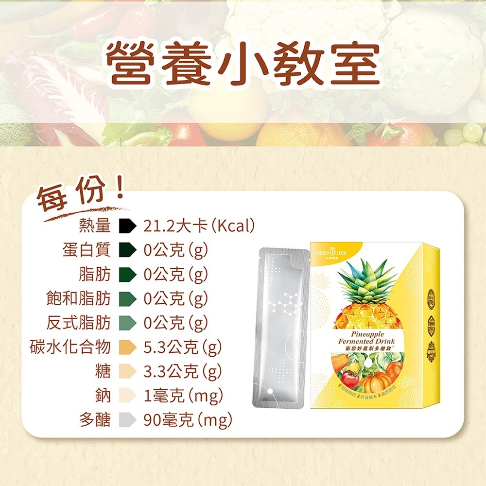大漢酵素 衛您好鳳梨多醣飲15mlx15包*1【贈】彩花蜜 台灣荔枝蜂蜜擠壓瓶350g*1-細節圖4