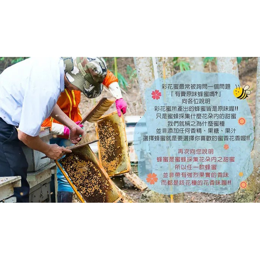 彩花蜜 台灣荔枝蜂蜜擠壓瓶350g*1【贈】好實好居家 草莓杏仁牛軋糖(無添加蔗糖)80g*1-細節圖5