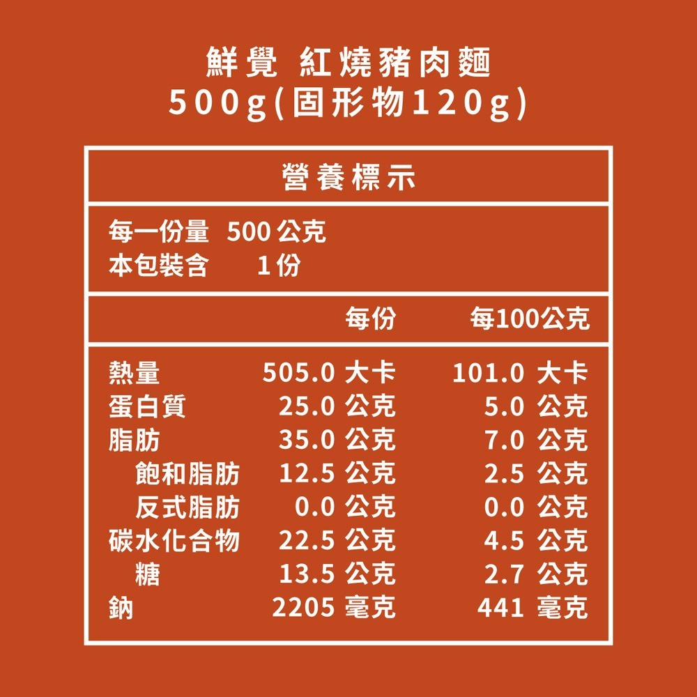 鮮覺 紅燒豬肉麵 500g*1【贈】Glico 格力高 Pocky百奇 草莓果粒蜜桃優格棒*3 效期2026.9.29-細節圖6