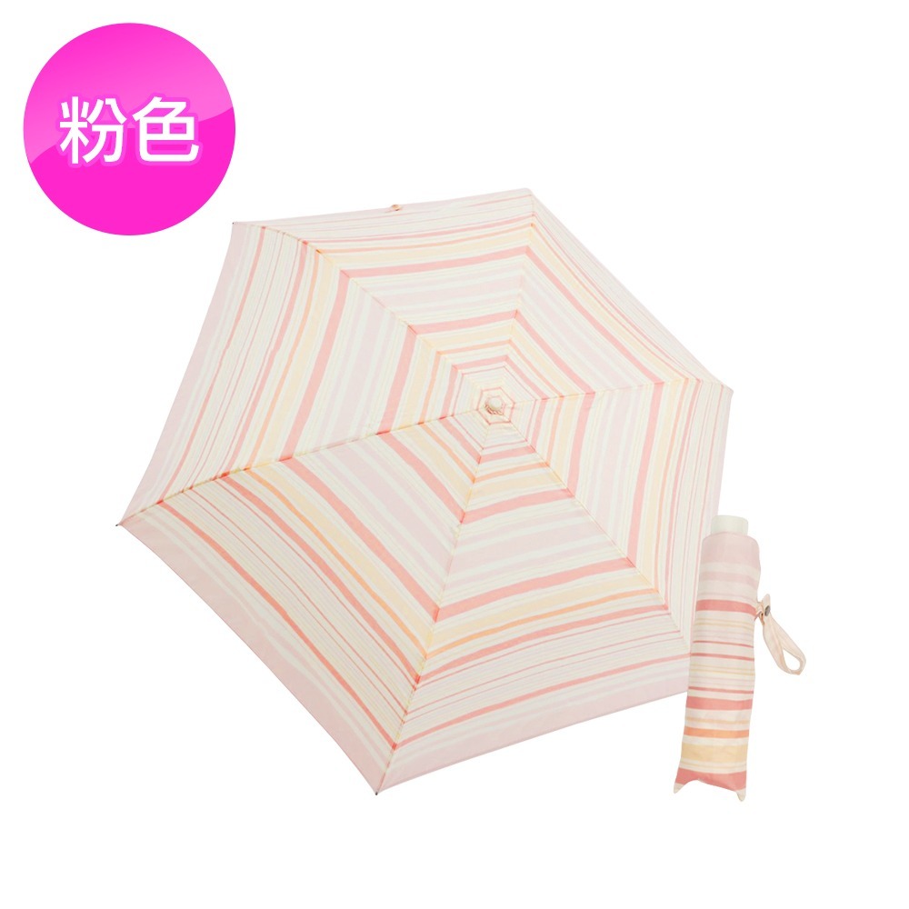 雨之情 日系輕盈折傘 條紋*1 (顏色任選)【贈】日本TAMURA 衣物抗菌消毒液750ml*1-規格圖11