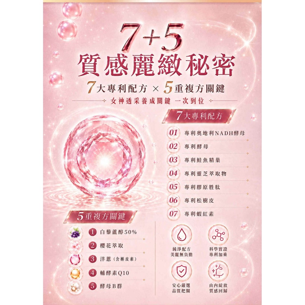 東華堂 NADH女神時光機 500mgx30顆*1【贈】雨之情 防曬超輕五折口袋傘 煙燻灰*1-細節圖5