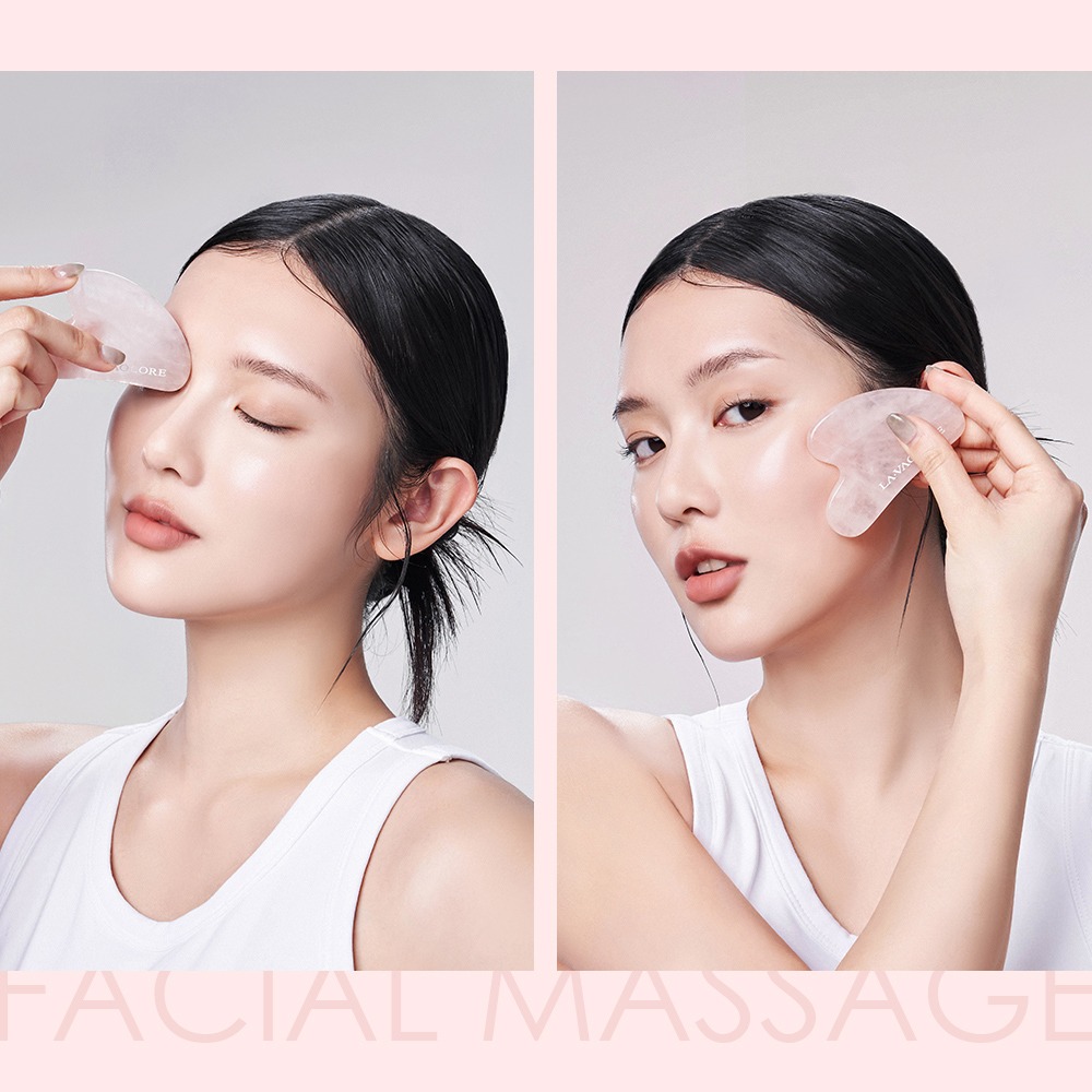 LA·VAOLORE 菈薇奧兒美妍粉晶刮痧板*1【贈】日本森下仁丹 整晚貼 5對*2 (貼眼膜+微笑無痕膜 各1)-細節圖6