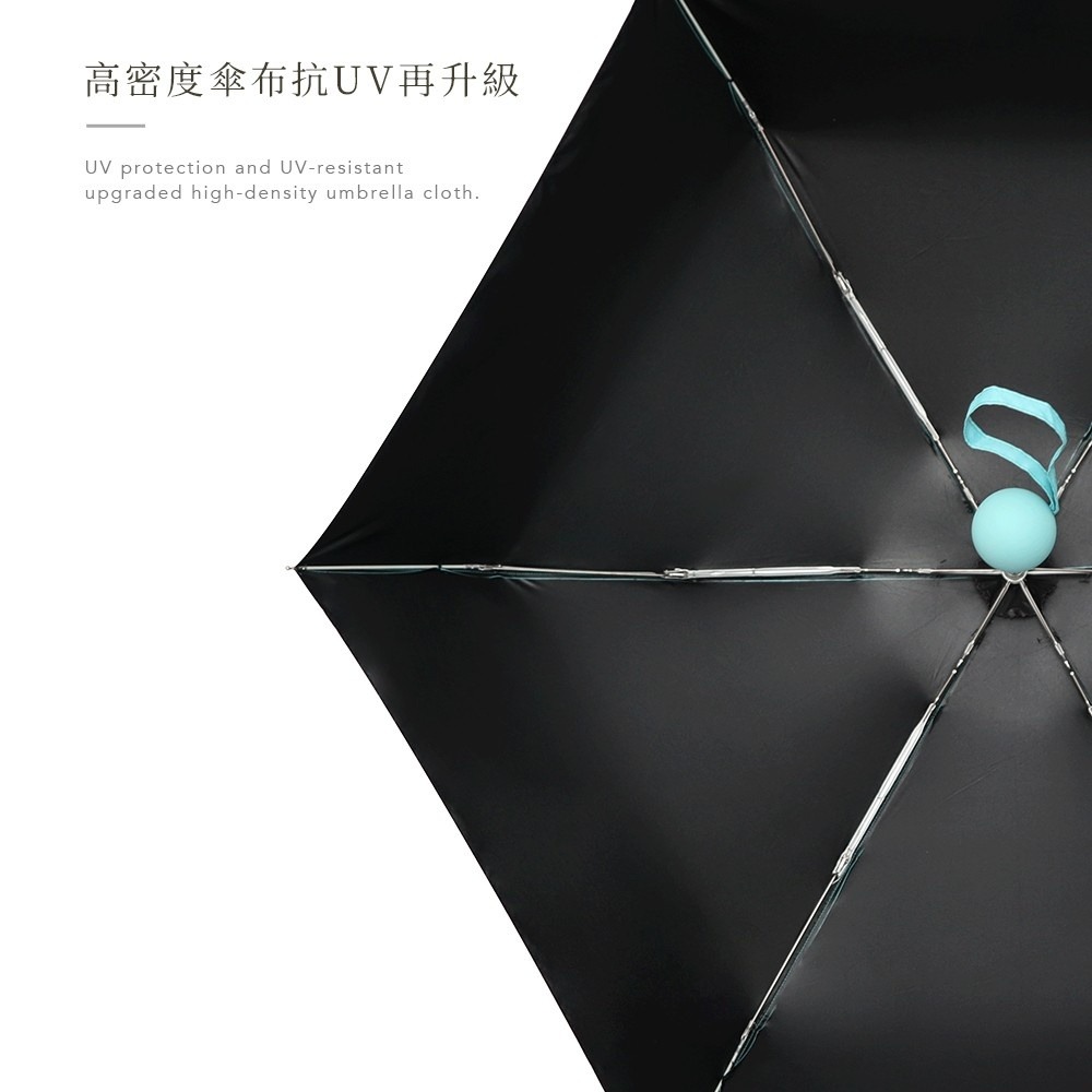 雨之情 防曬超輕五折口袋傘 煙燻灰*1【贈】Mr.Pro羅布先生 超微米清潔慕斯 450ml*1-細節圖3