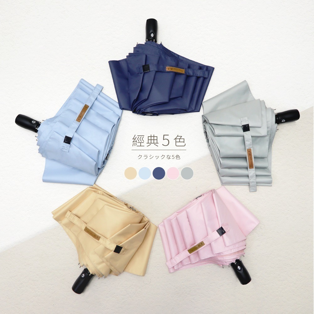 雨之情 分節推推彩膠自動傘*1 (顏色任選)【贈】HSAE 漂浮專利香氛豆130g*2 (暮光森林/沁藍海洋 各1)-細節圖4