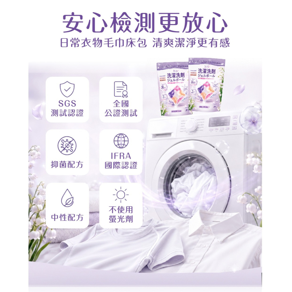 MIDAS 6in1植萃酵素洗衣球 40顆/包*1【贈】日本TAMURA 衣物抗菌消毒液750ml*2-細節圖7