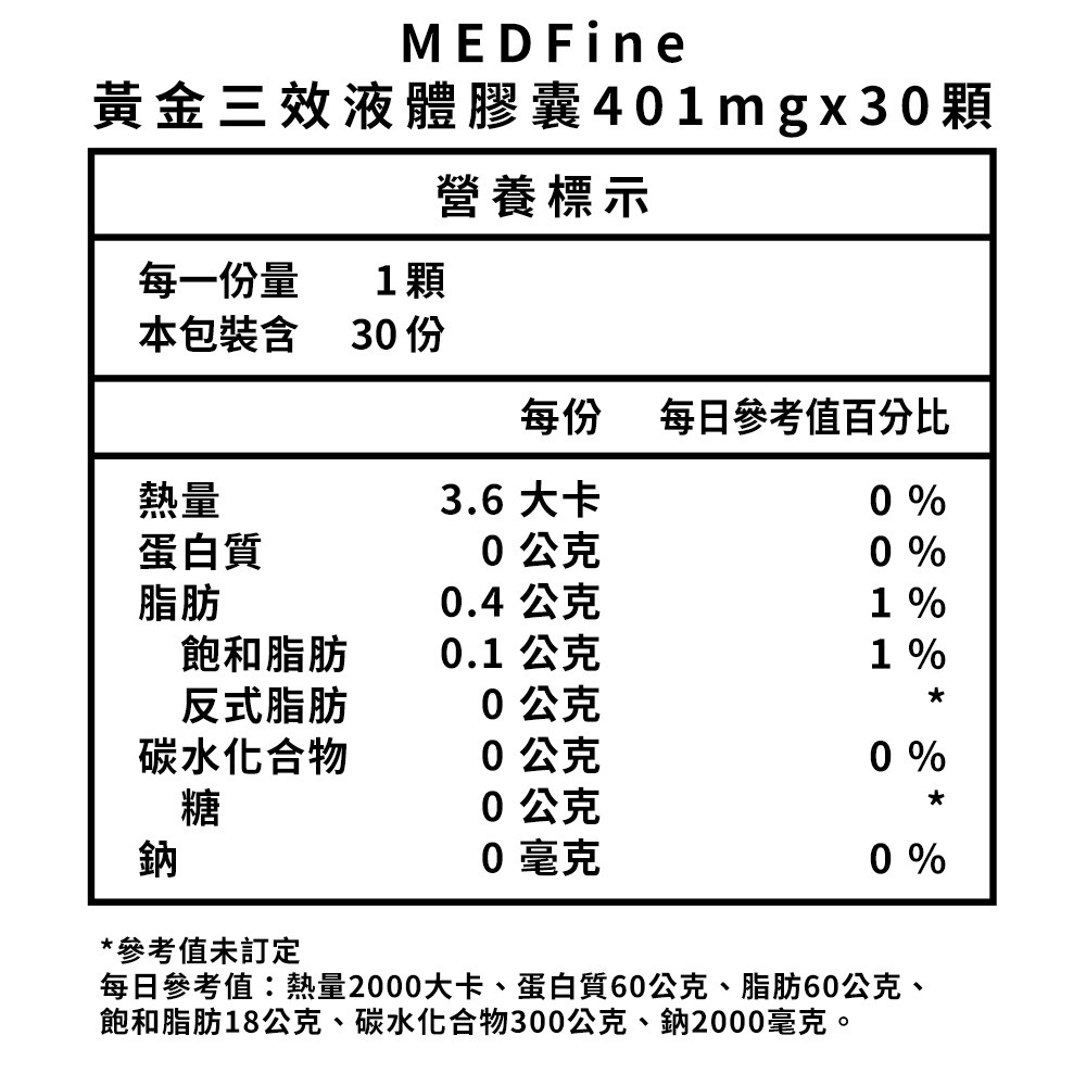 MEDFine 黃金三效液體膠囊401mgx30顆*1【贈】Dr.愛伊健康 專利NADH葉黃素膠囊500mgx30粒*1-細節圖6