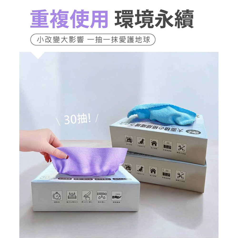 闔樂泰 萬用清潔布30入顏色隨機*1【贈】Mr.Pro羅布先生 一片雪白萬用清潔片 10片*2-細節圖6