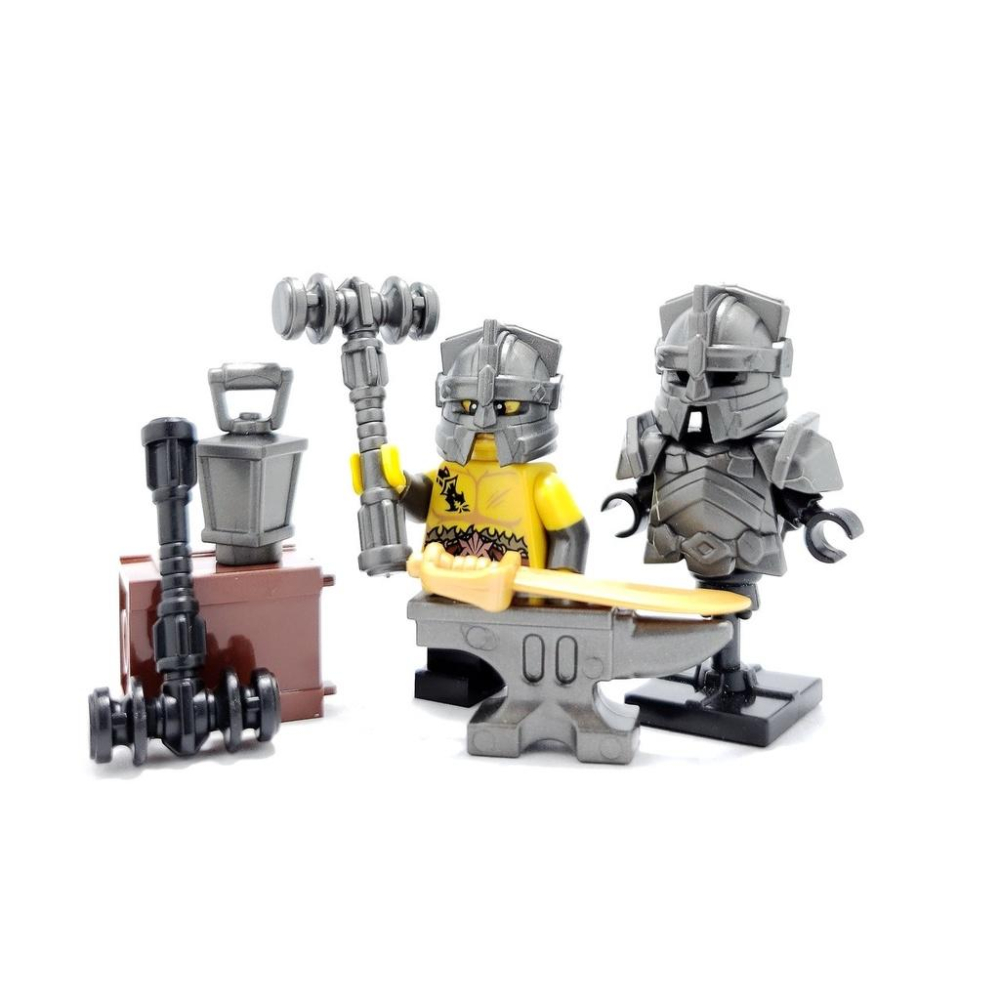 【金磚屋】BW0036 GoldBricks 第三方 MOC 配件 頭盔 銀色 Dwarf Helmet-細節圖2