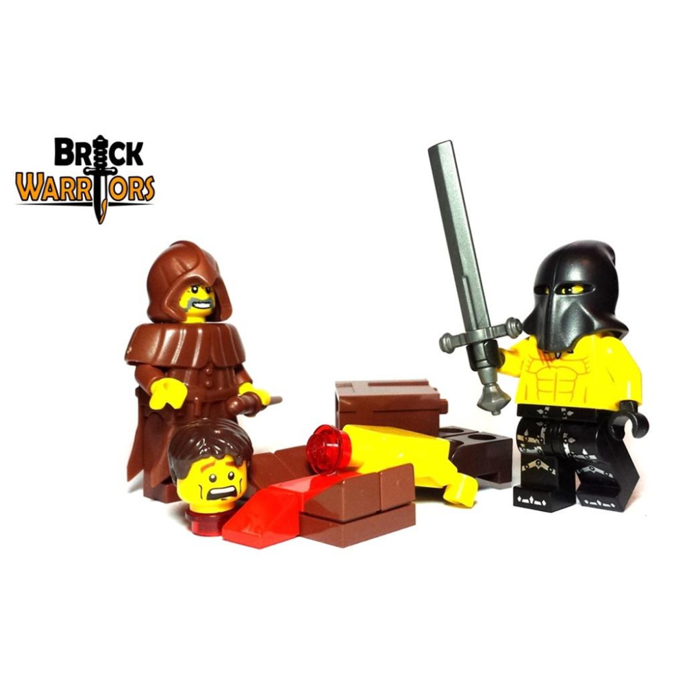 【金磚屋】BW0054 GoldBricks 第三方 MOC 配件 冷兵器 金色 Executioner Sword-細節圖2