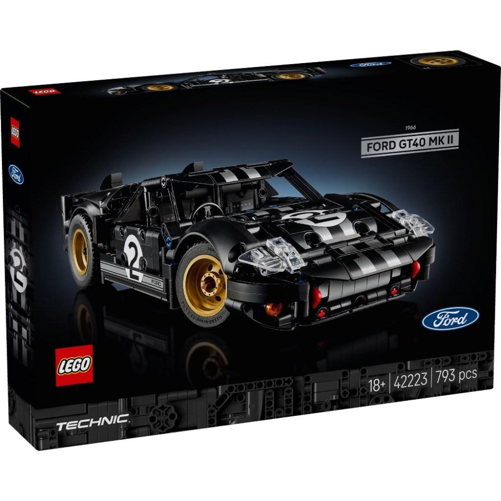 【金磚屋】 LEGO 樂高 42223 1966 Ford GT40 MKII 賽車-細節圖3