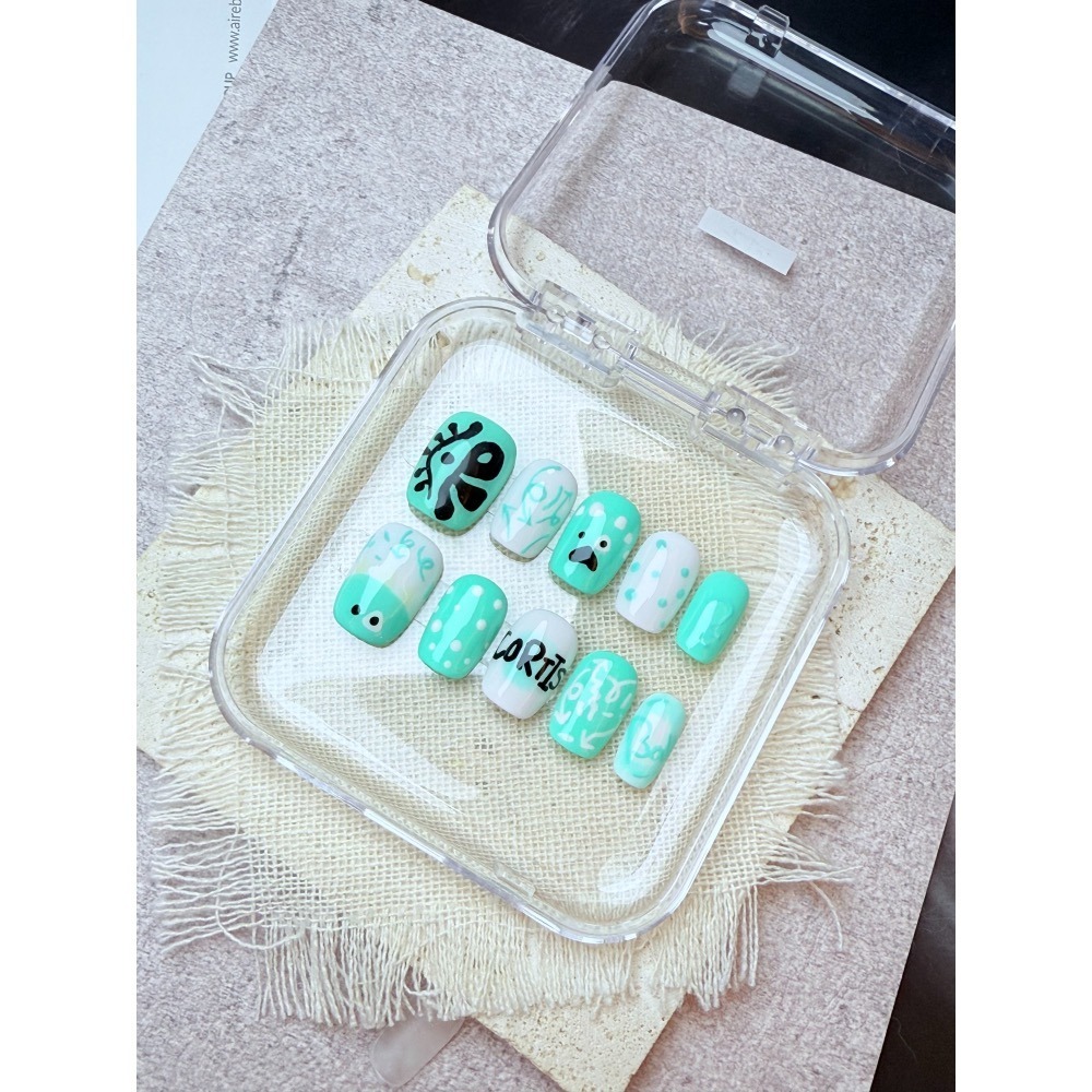 cortis 男團 元素 應援甲 穿戴甲 純手工 影片實拍高雄手工 台灣 非批發甲 無濾鏡 附盒 附工具包 商品實拍-細節圖5