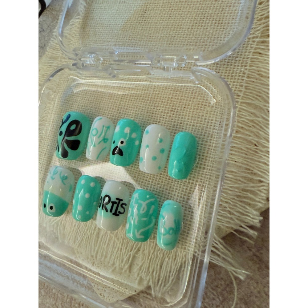 cortis 男團 元素 應援甲 穿戴甲 純手工 影片實拍高雄手工 台灣 非批發甲 無濾鏡 附盒 附工具包 商品實拍-細節圖6