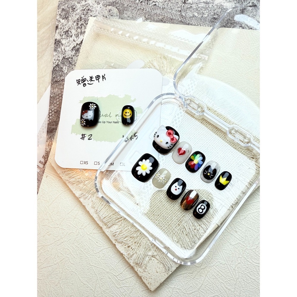 GD 權志龍同款 小雛菊 笑臉 男女同款 純手工 影片實拍高雄手工 台灣 非批發甲 無濾鏡 附盒 附工具包 商品實拍-細節圖3