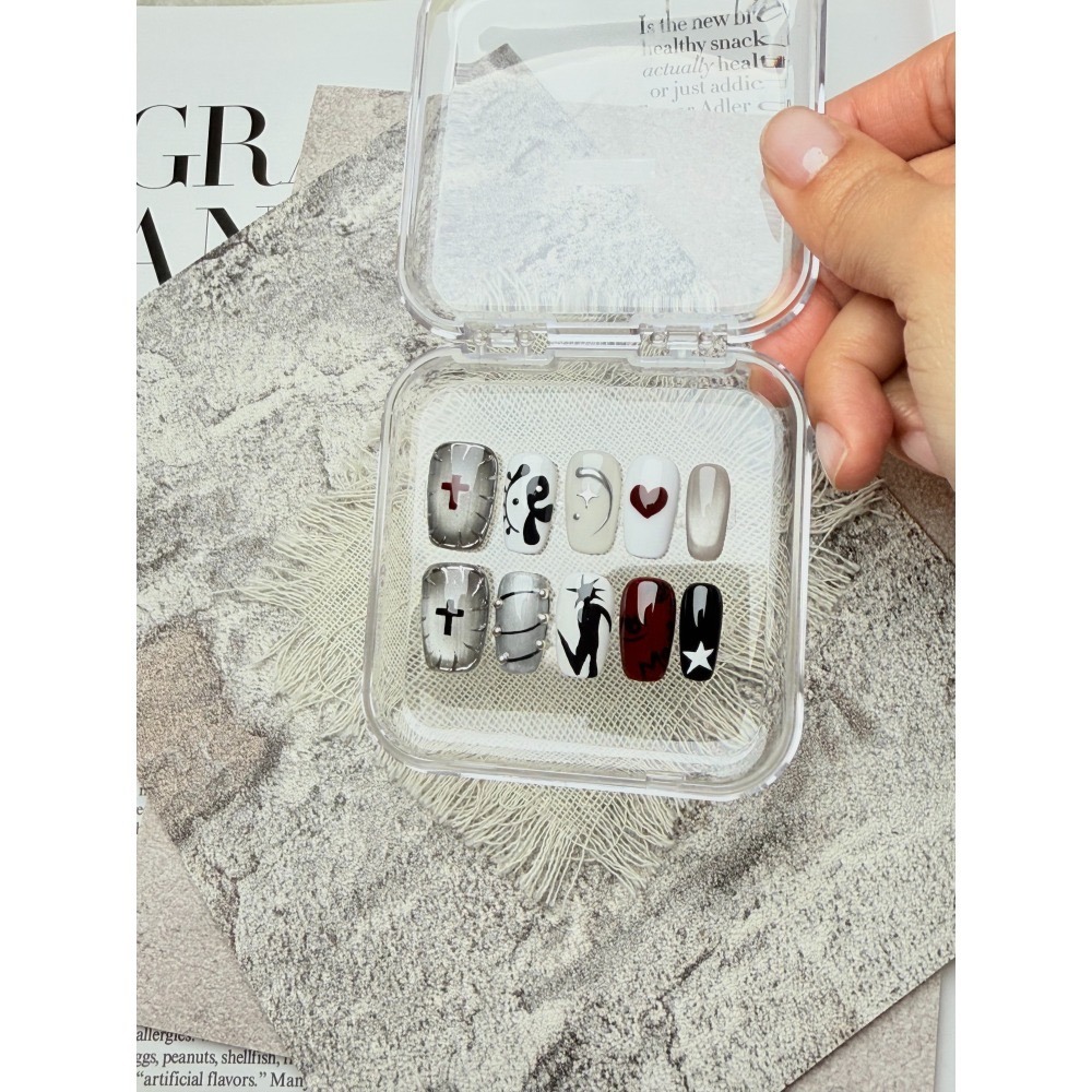 cortis 男團 馬丁 martin 應援甲 穿戴甲 手工穿戴甲 台灣 非批發甲 無濾鏡 附盒 附工具包 商品實拍-細節圖2