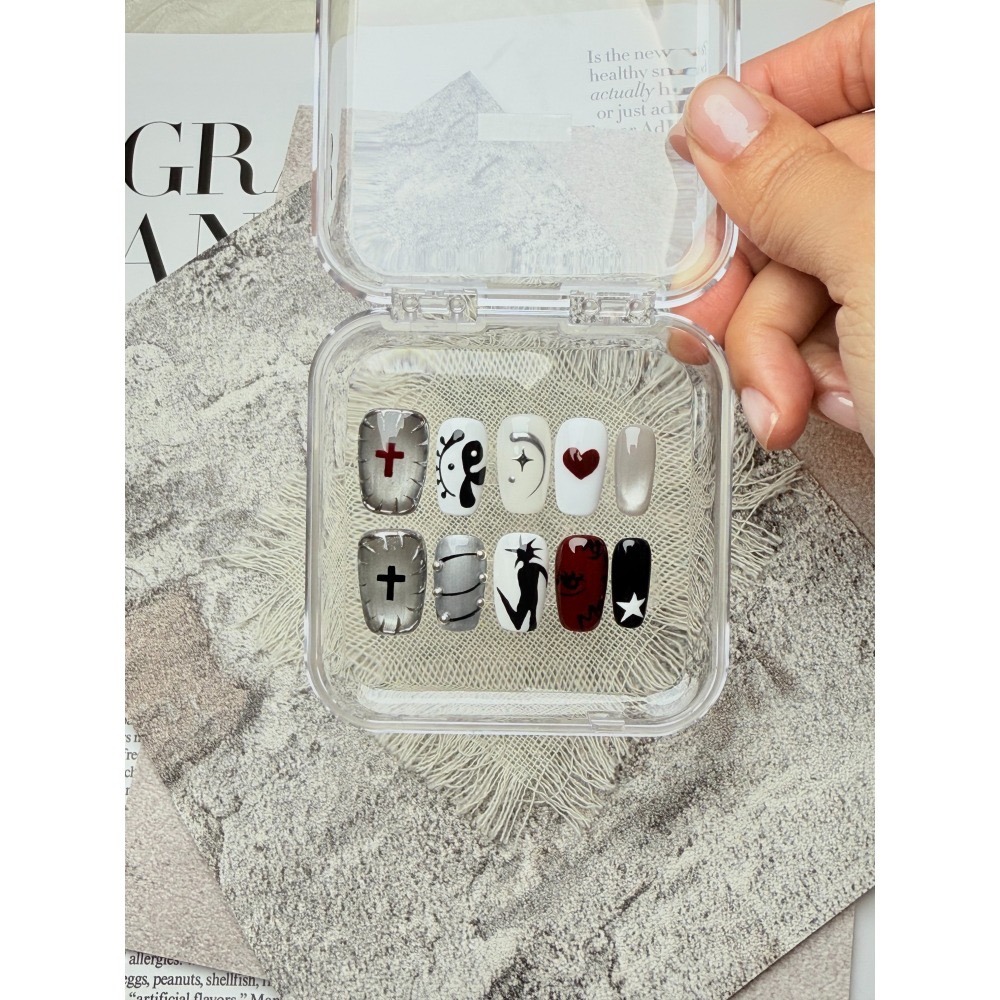 cortis 男團 馬丁 martin 應援甲 穿戴甲 手工穿戴甲 台灣 非批發甲 無濾鏡 附盒 附工具包 商品實拍-細節圖3