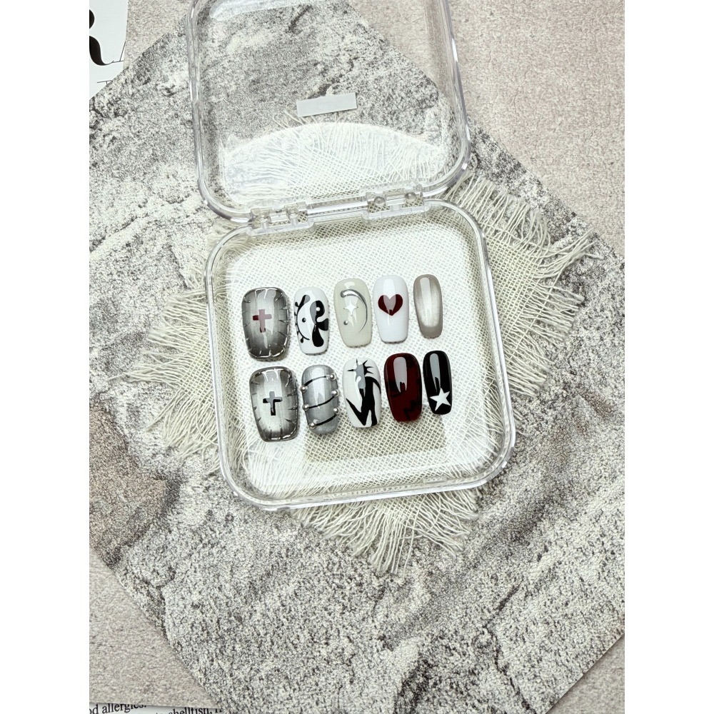 cortis 男團 馬丁 martin 應援甲 穿戴甲 手工穿戴甲 台灣 非批發甲 無濾鏡 附盒 附工具包 商品實拍-細節圖4