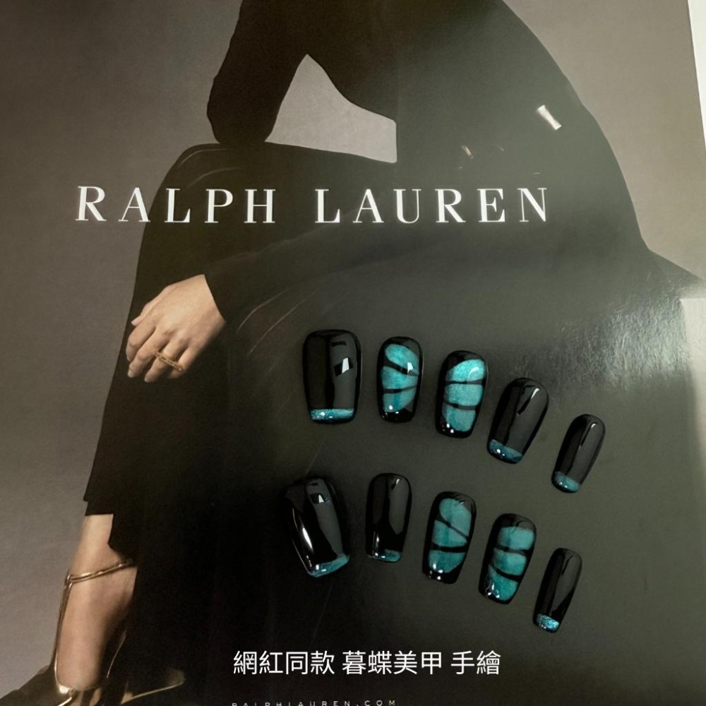 暮蝶美甲 手工穿戴甲 美甲片 指甲片 台灣出貨 純手工 手繪 附盒 工具包 強黏果凍膠 短梯 日常 顯白-細節圖2