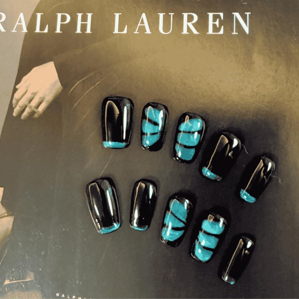 暮蝶美甲 手工穿戴甲 美甲片 指甲片 台灣出貨 純手工 手繪 附盒 工具包 強黏果凍膠 短梯 日常 顯白-細節圖4