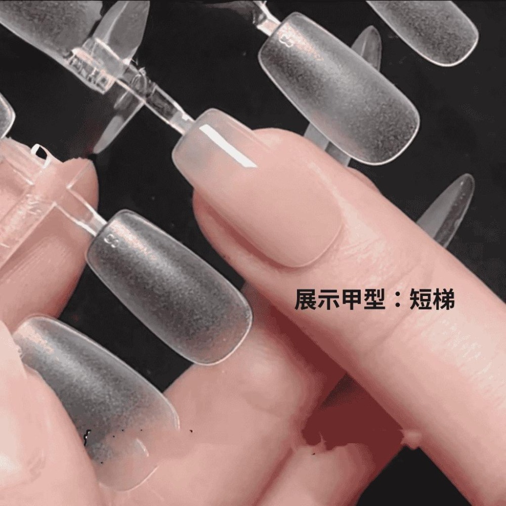 暮蝶美甲 手工穿戴甲 美甲片 指甲片 台灣出貨 純手工 手繪 附盒 工具包 強黏果凍膠 短梯 日常 顯白-細節圖8