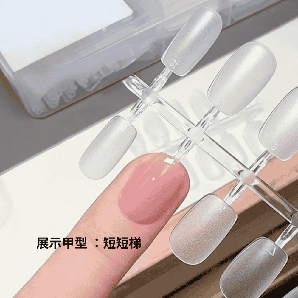 暈染穿戴甲 海洋 海浪 夏天 美甲片 附工具包 附盒 短甲 短短梯 扁平甲 純手工 台灣出貨 商品實拍無濾鏡-細節圖6