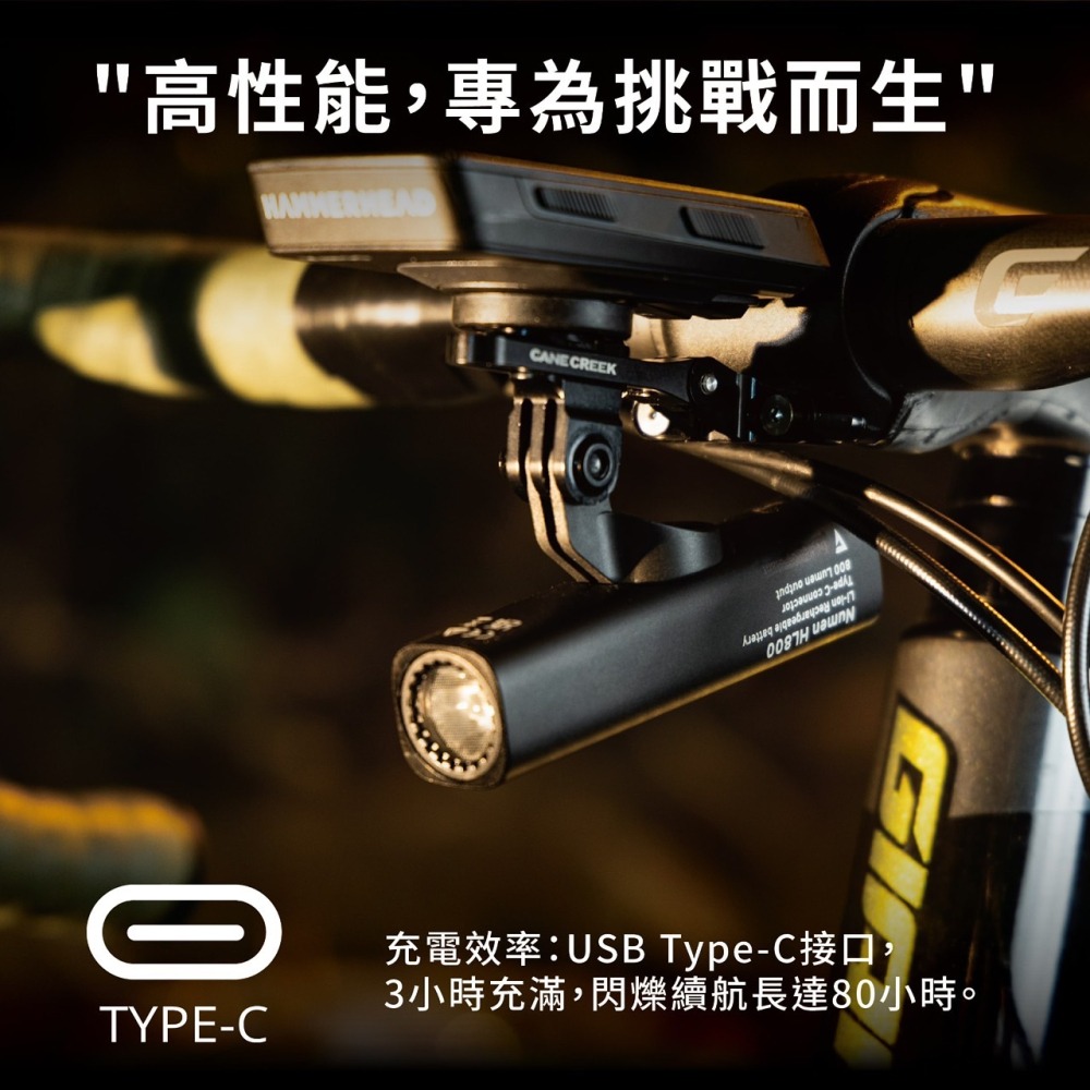 GIANT 捷安特 NUMEN HL800 HL600 HL400流明 自行車充電型前燈 頭燈 全新上市-細節圖6