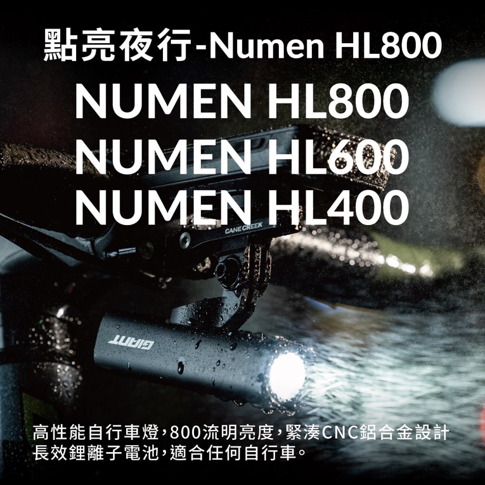 GIANT 捷安特 NUMEN HL800 HL600 HL400流明 自行車充電型前燈 頭燈 全新上市-細節圖7
