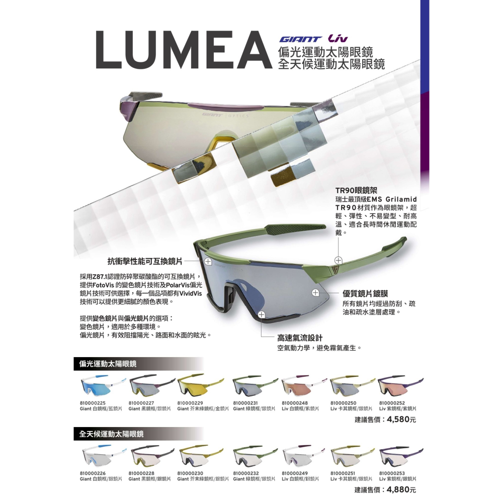 GIANT 捷安特 LUMEA 偏光/ 變色 運動太陽眼鏡 全新上市-細節圖9