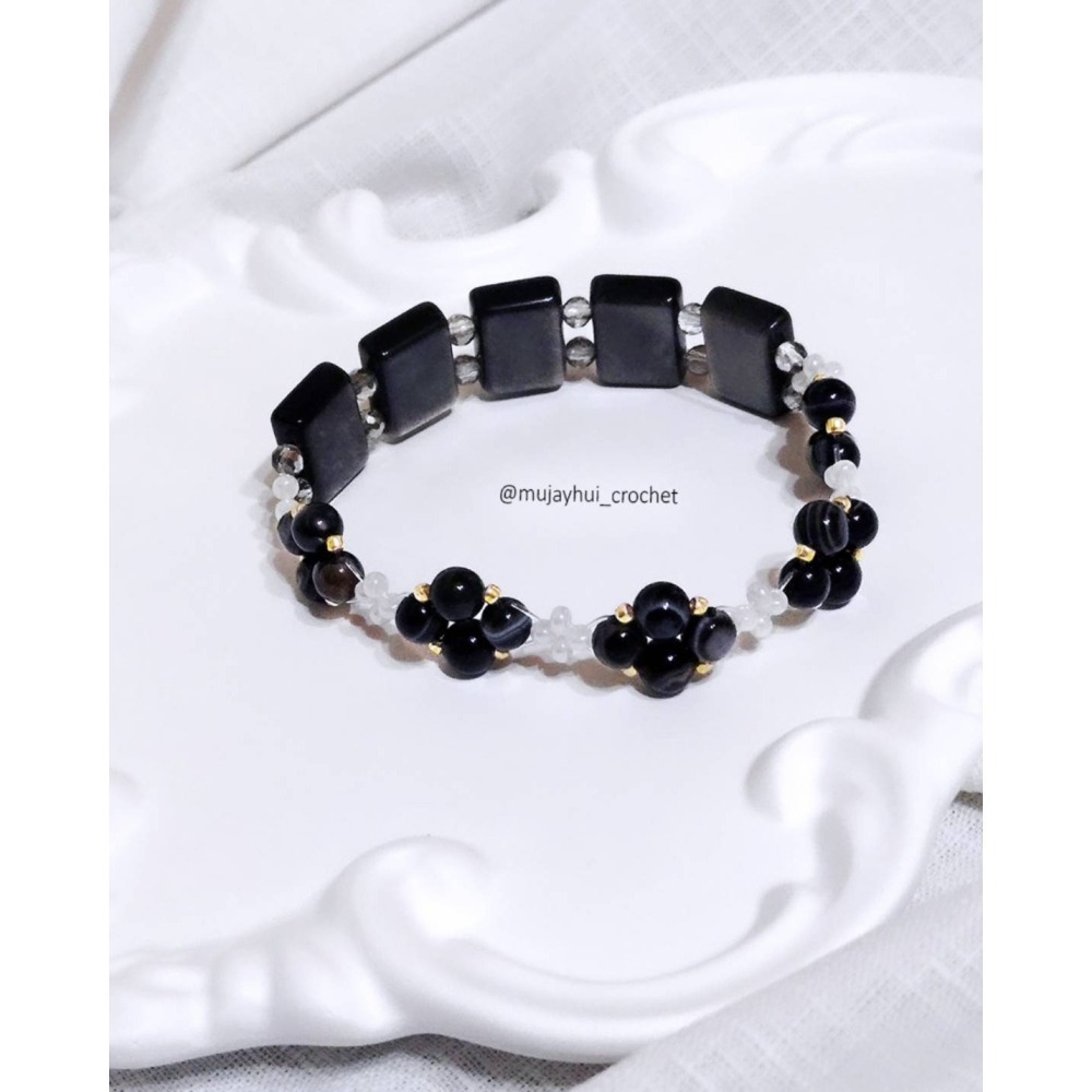 mujayhui 母姐會 ✤ 平安 ✤ 波斯灣瑪瑙編織手鍊-細節圖2