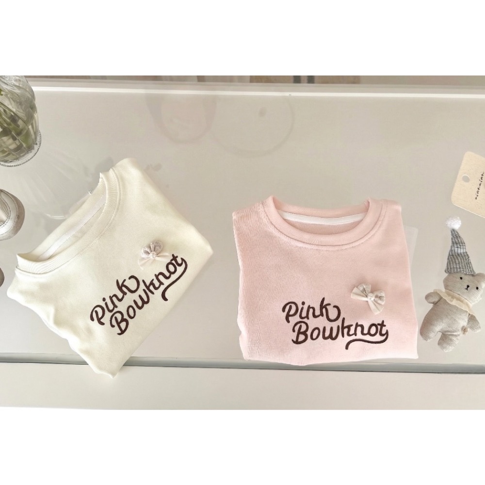 【奶油小熊童裝🧸】現貨｜夏季女童網紗拼接短袖上衣 立體蝴蝶結 粉色 白色 尺碼90-130-細節圖4