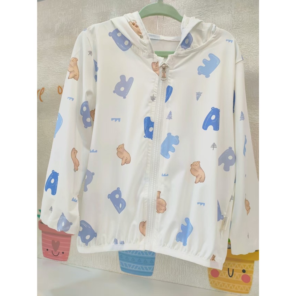 【奶油小熊童裝🧸】現貨｜夏季必備兒童防曬外套 男童連帽防曬衣 尺碼100-140-細節圖4