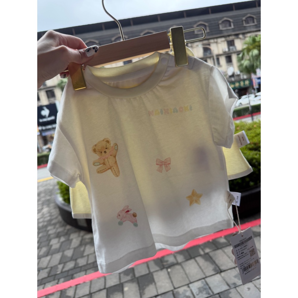 【奶油小熊童裝🧸】現貨｜夏季小熊套裝（上衣+裙子）尺碼73-100-細節圖3