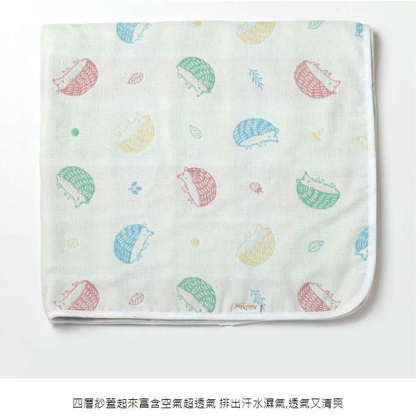 現貨/台灣製刺蝟森林四層紗嬰兒蓋毯 推車毯 包巾 嬰兒被-細節圖4