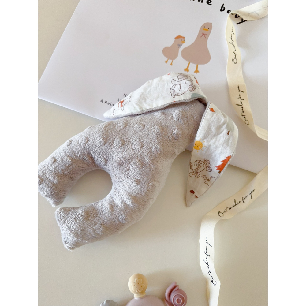 現貨 台灣製手工豆絨安撫兔 安心布料-細節圖6