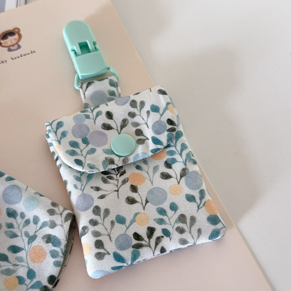 海水藍青草 奶嘴鍊+防塵套 平安符袋-細節圖3