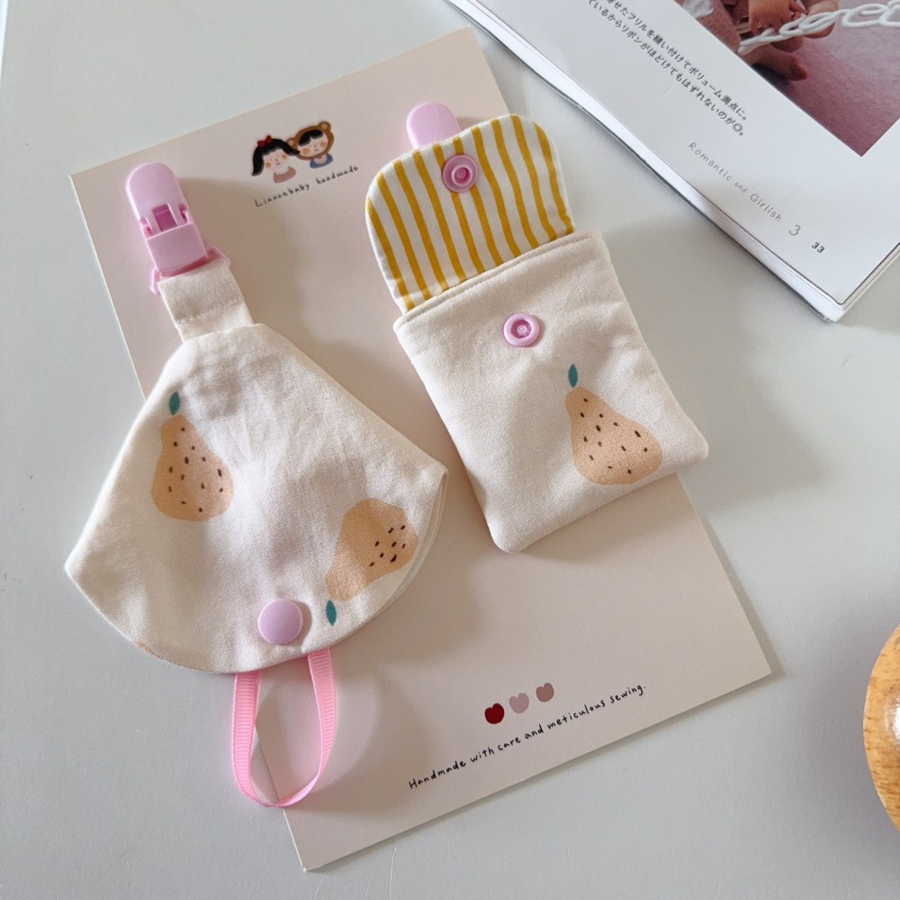 嫩膚西洋梨 奶嘴鍊+防塵套 平安符袋-細節圖3