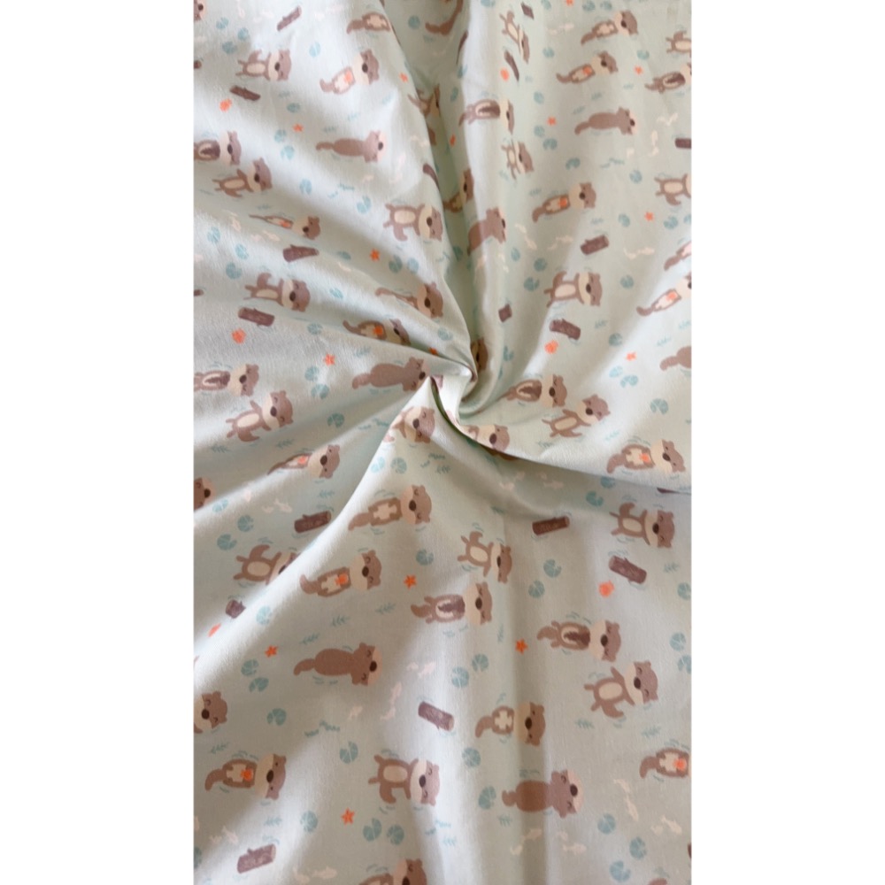 水獺悠遊 手工天然染色-嬰兒皺紗毯(四季薄被)-細節圖4