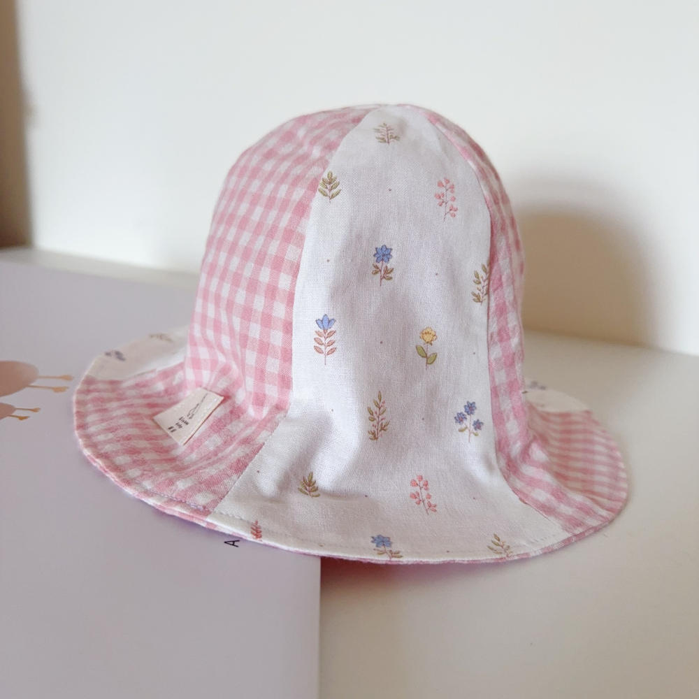 莓粉花語 Fisher Pink Garden 手工寶寶漁夫帽 遮陽帽 四季帽-細節圖3